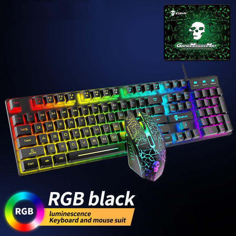 Kuiying T6RGB Luminous Keyboard And Mouse Set - souqmart