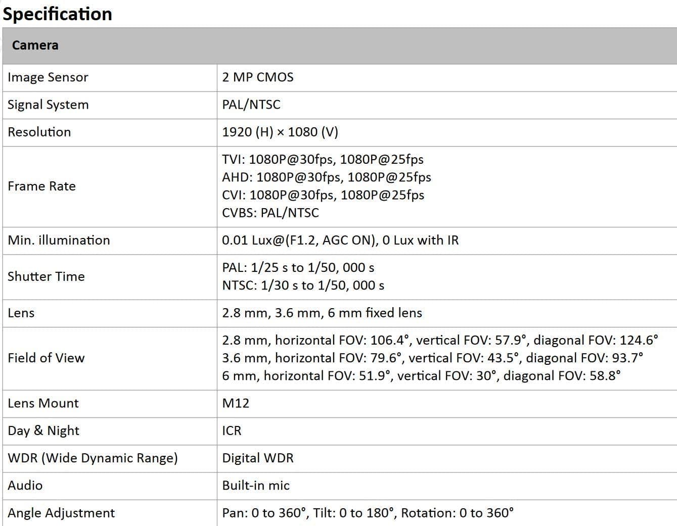 Hikvision DS-2CE16D0T-ITPF CCTV Camera Mini Bullet (2MP 1080P)