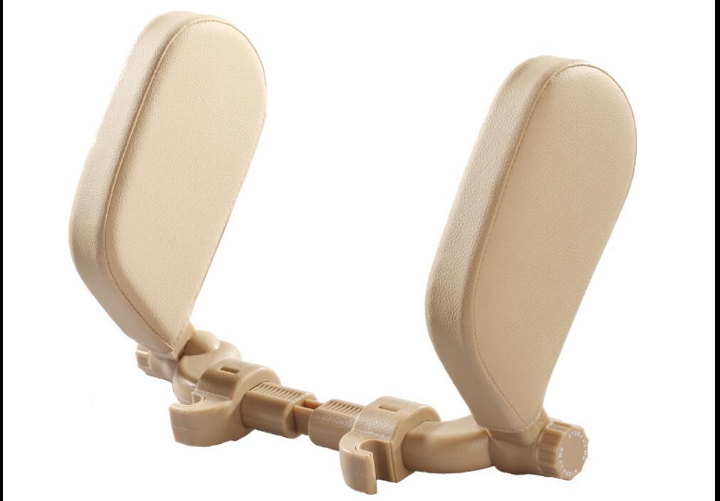 Car headrest pillow Sleep Adjustable Side Car Soft Travel Seat Headrest Auto Leather Support Neck Pillow Cushion car accessories - souqmart