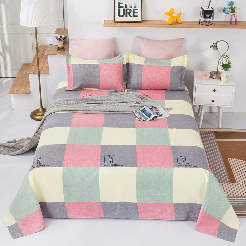 Single Double Bed Cartoon Bed Sheets Single Piece - souqmart