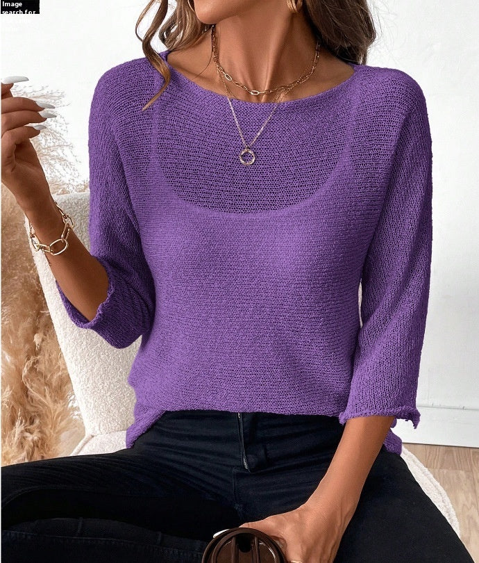 Knitted Thin Spring And Summer New Off-shoulder Women's Overall