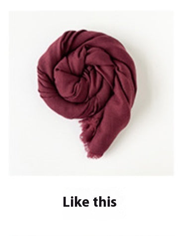 Muslim Kerchief Slub Cotton Scarf Tassel