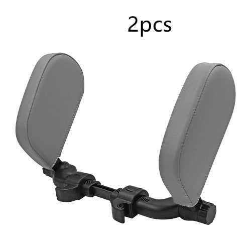 Car headrest pillow Sleep Adjustable Side Car Soft Travel Seat Headrest Auto Leather Support Neck Pillow Cushion car accessories - souqmart