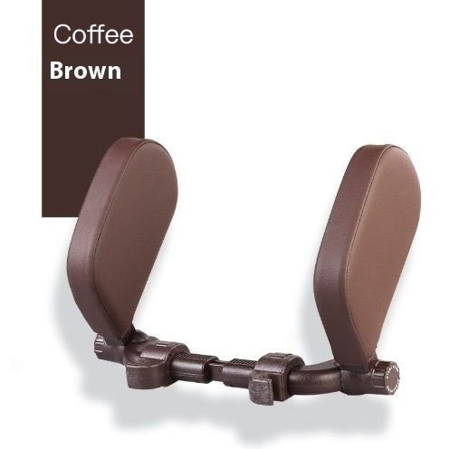 Car headrest pillow Sleep Adjustable Side Car Soft Travel Seat Headrest Auto Leather Support Neck Pillow Cushion car accessories - souqmart