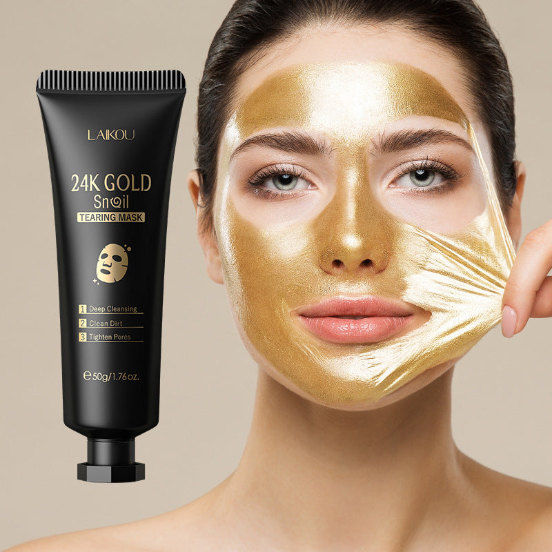Gold Foil Snail Tear-Off Mask Hydrating - souqmart