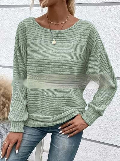 Women's Round Neck Splicing Pullover Top T-shirt