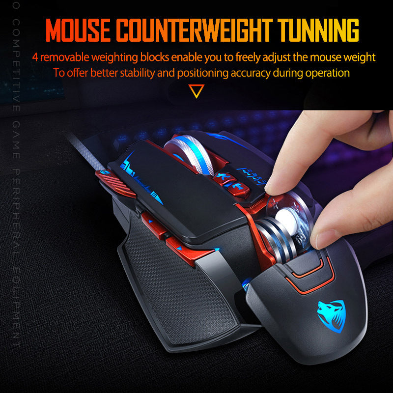 Thunder Wolf V9 gaming mouse gaming machine - souqmart