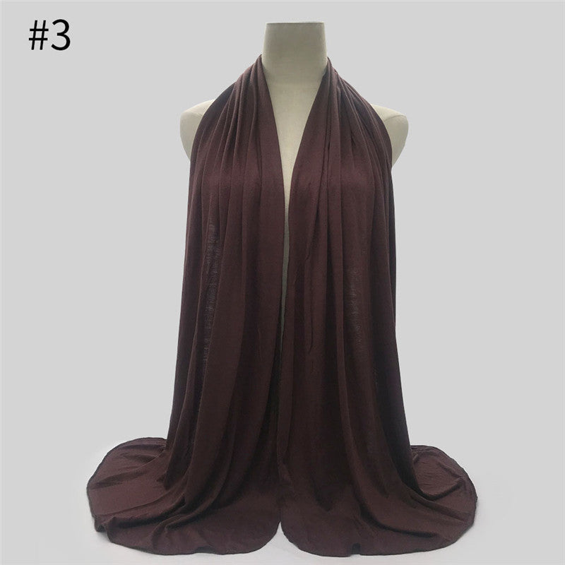 170x60cm Fashion Jersey Hijab Scarf Long Muslim Shawl - souqmart