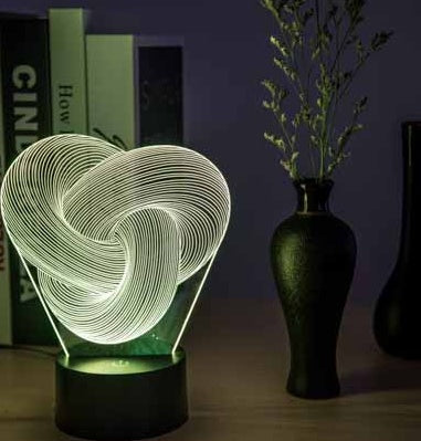 Twist Abstract LED 3D Night Light Touch Colorful Acrylic 3D Table Lamp Decoration Lighting Baby Sleeping Mood Lamp Best Gift - souqmart