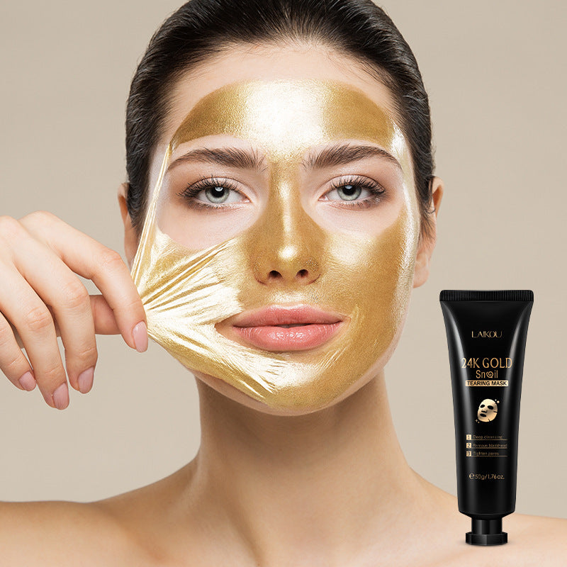 Gold Foil Snail Tear-Off Mask Hydrating - souqmart