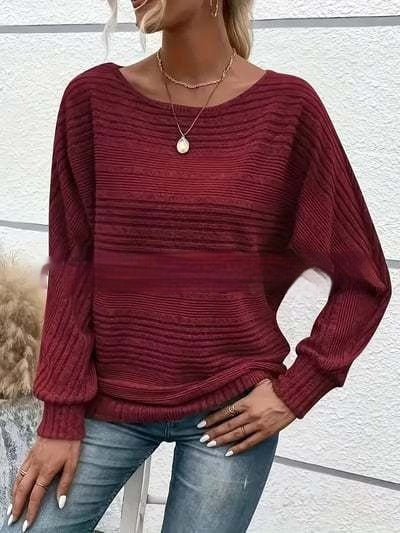 Women's Round Neck Splicing Pullover Top T-shirt