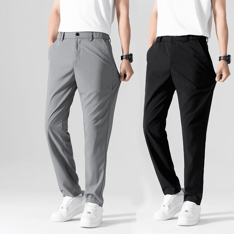 Business Casual Pants Stretch Suit Pants Men's Straight Draping - souqmart