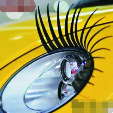Headlight Eyelash Sticker Car Eyelashes Car False Eyelashes Car Sticker Electric Eye Sticker (2 Pack) - souqmart