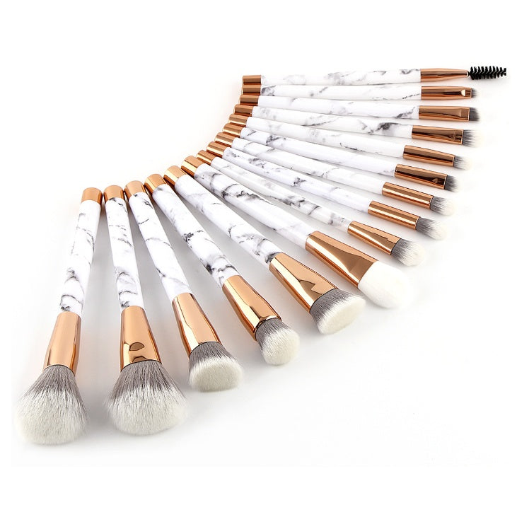 11 sets of marble makeup brush with makeup brush beauty makeup kit 11 makeup brush sets - souqmart