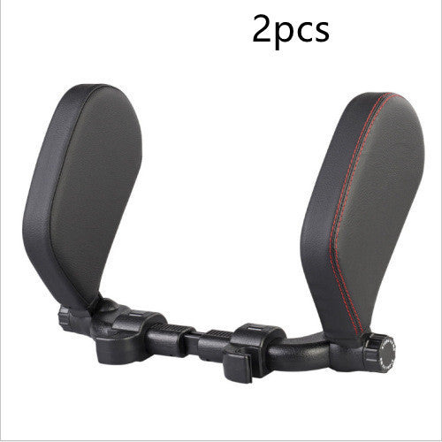 Car headrest pillow Sleep Adjustable Side Car Soft Travel Seat Headrest Auto Leather Support Neck Pillow Cushion car accessories - souqmart