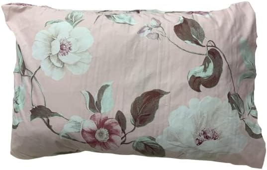 Sleep Well 90 GSM Bedsheet with Pillow Case (Blue & Pink Diamond Design, Single)