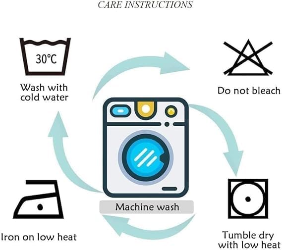 Soft Moon Printed Fitted Bedsheet Single 90x190x20 Washable Cotton Fabric. Premium Fitted Bedsheet with 2 Pillows Case 75x50 cm with Prime Elastic Material.(Small Single)