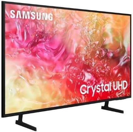 Samsung 55 Inch TV Crystal UHD 4K, DU7000, PurColor, 4K Upscaling, Samsung Tizen OS, Q-Symphony, Black, UA55DU7000 - 2024 Model - 1 Year Warranty (International Version)