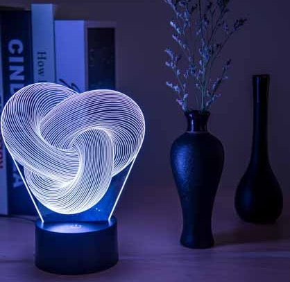 Twist Abstract LED 3D Night Light Touch Colorful Acrylic 3D Table Lamp Decoration Lighting Baby Sleeping Mood Lamp Best Gift - souqmart