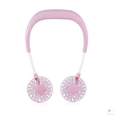 Charging portable lazy fan student desktop fan hanging neck fan - souqmart