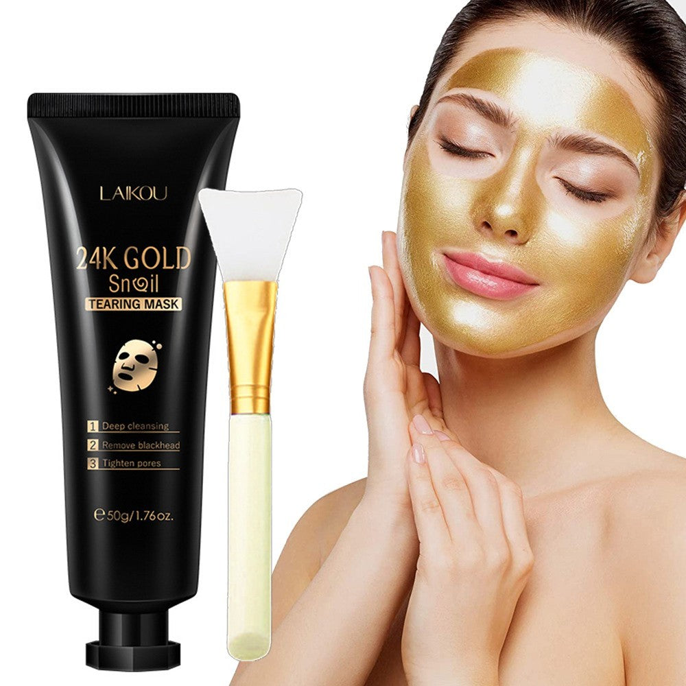 Gold Foil Snail Tear-Off Mask Hydrating - souqmart