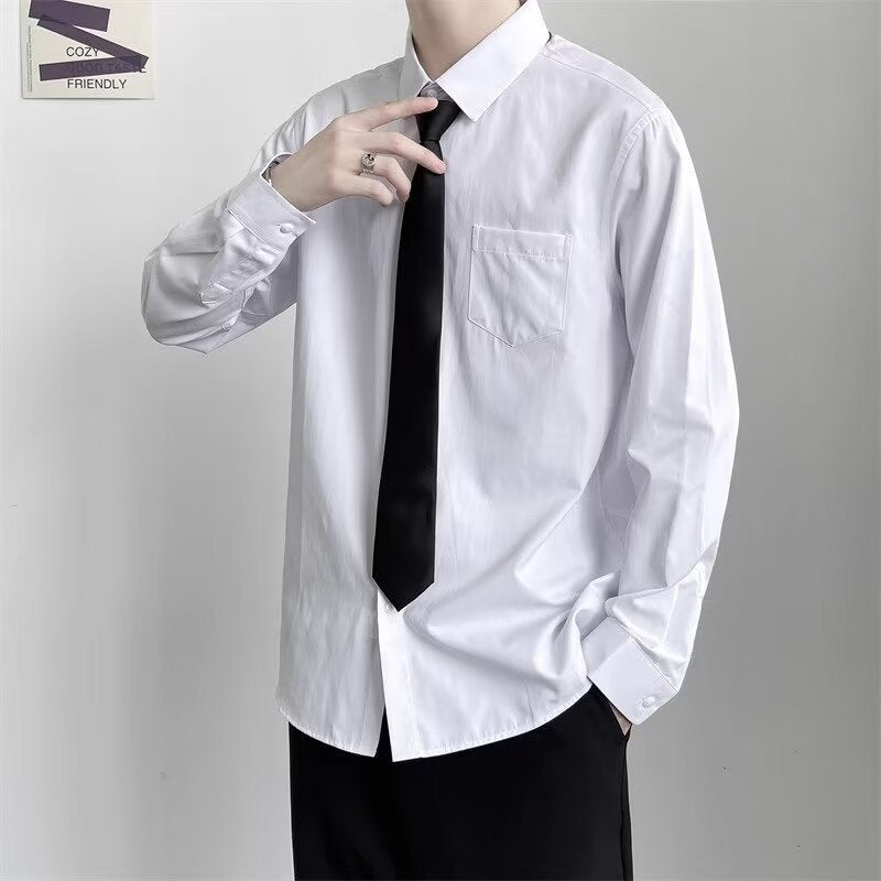 Personality Loose Casual Shirt Men - souqmart