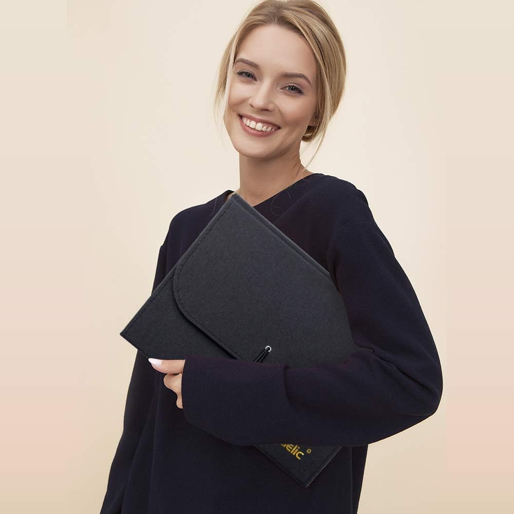 A4 Expanding File Organiser, 26 Pockets Expandable Filling Boxes Documents Organiser, Concertina File Expanding for Filing Folder, Portable Rainbow Files Wallets Plastic Bills Storage Bag (Pink)