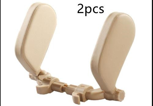 Car headrest pillow Sleep Adjustable Side Car Soft Travel Seat Headrest Auto Leather Support Neck Pillow Cushion car accessories - souqmart