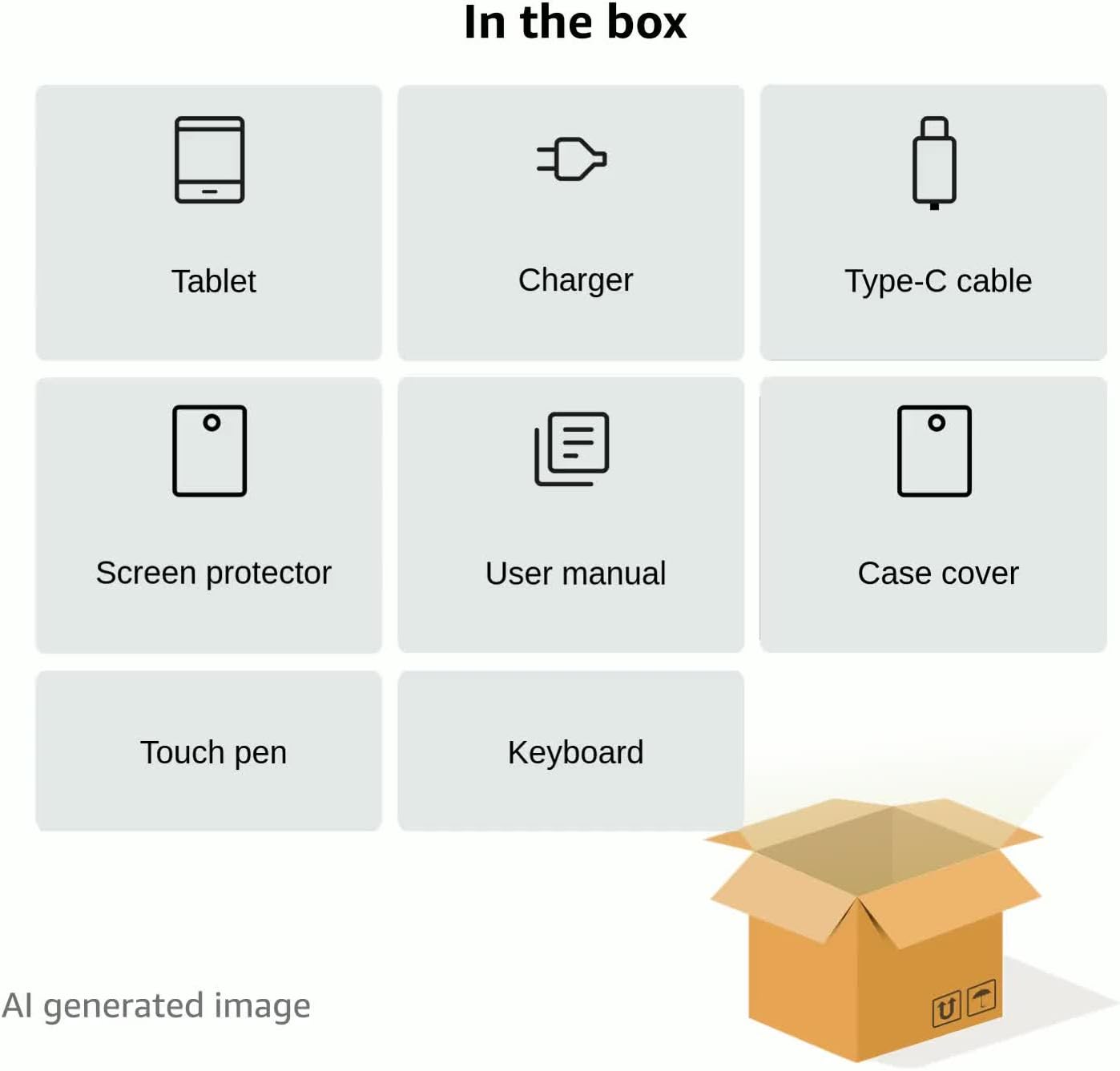 TAB 16 tablet/10.1 Inch IPS LCD/Octa Core 2.0GHz/Android 14/4G Connectivity/6000 mah battery/12GB + 512 GB/8 Mp front + 13 Mp rear camera/keyboard/touch pen (Blue)