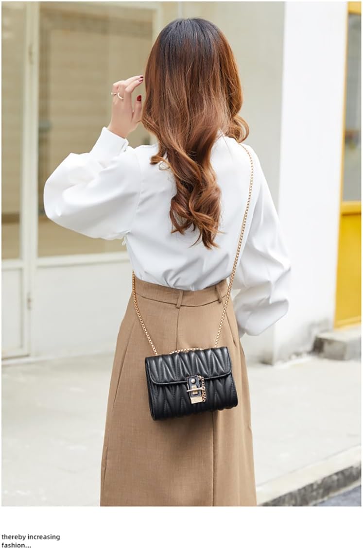 Crossbody Shoulder Bag for Women, PU Leather Shoulder Handbags Women Ladies Chain Wallet Purses