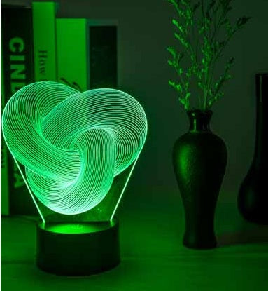 Twist Abstract LED 3D Night Light Touch Colorful Acrylic 3D Table Lamp Decoration Lighting Baby Sleeping Mood Lamp Best Gift - souqmart