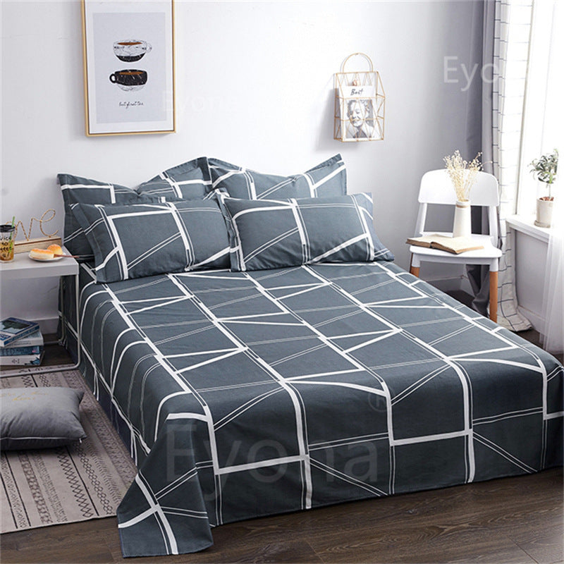 Single Double Bed Cartoon Bed Sheets Single Piece - souqmart