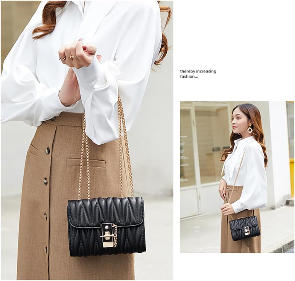 Crossbody Shoulder Bag for Women, PU Leather Shoulder Handbags Women Ladies Chain Wallet Purses