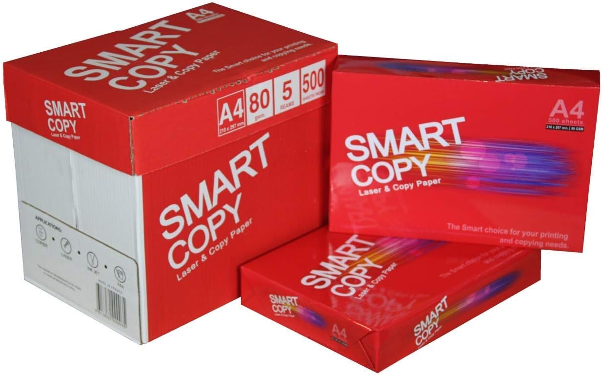 COM-FORT HOUSE Smart Copy A4 Laser & Copy Paper, 5X(500 Sheets) 80 Gsm