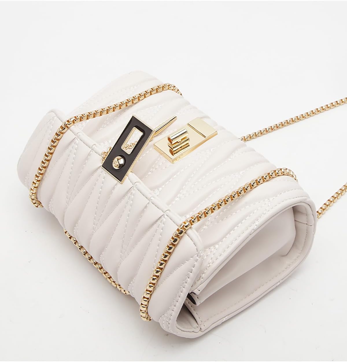 Crossbody Shoulder Bag for Women, PU Leather Shoulder Handbags Women Ladies Chain Wallet Purses