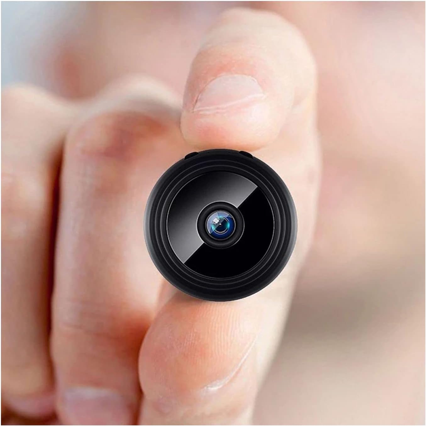 Eazyliv WiFi Mini Magnetic A9 Wireless Spy Hidden HD 1080P Small Portable Round Camera, Indoor Security Camera, Motion Detection, Instant Notifications Night Vision Camera (Camera & 64GB Card)