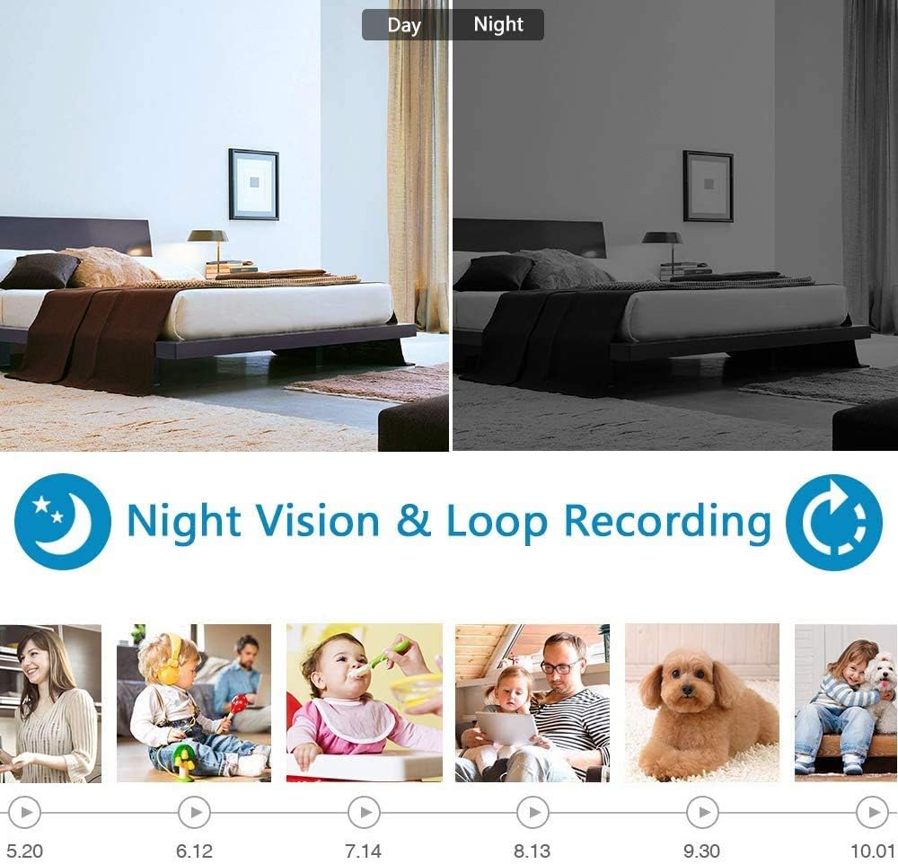 Mini Spy Camera 1080P HD Hidden Camera - Portable Small Nanny Cam with Night Vision - Covert Security Camera for Home/Office/Indoor/Outdoor