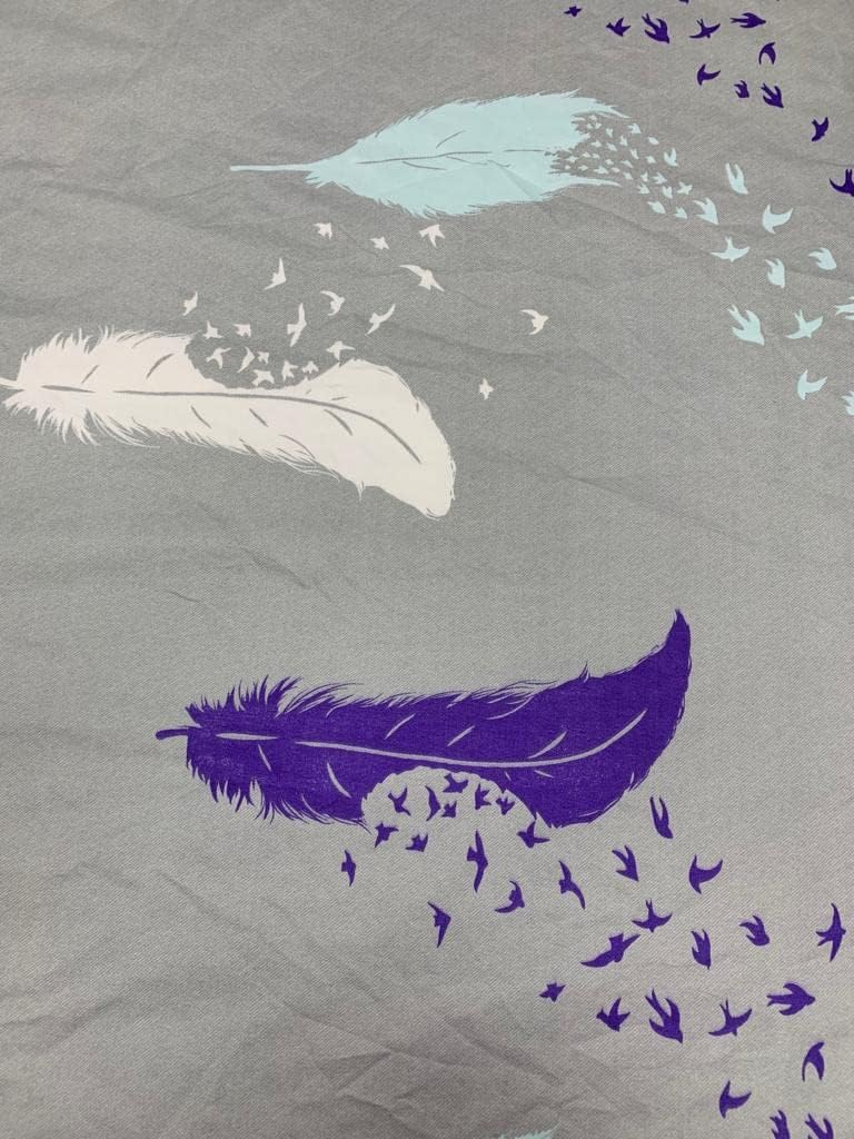 Sleep Well 90 GSM Bedsheet with Pillow Case (Blue & Pink Diamond Design, Single)