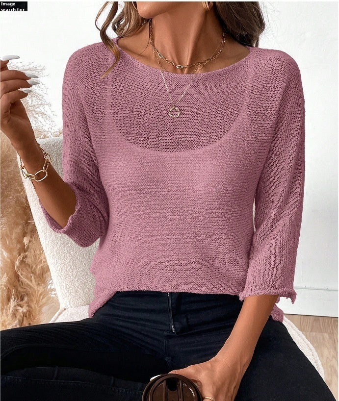 Knitted Thin Spring And Summer New Off-shoulder Women's Overall