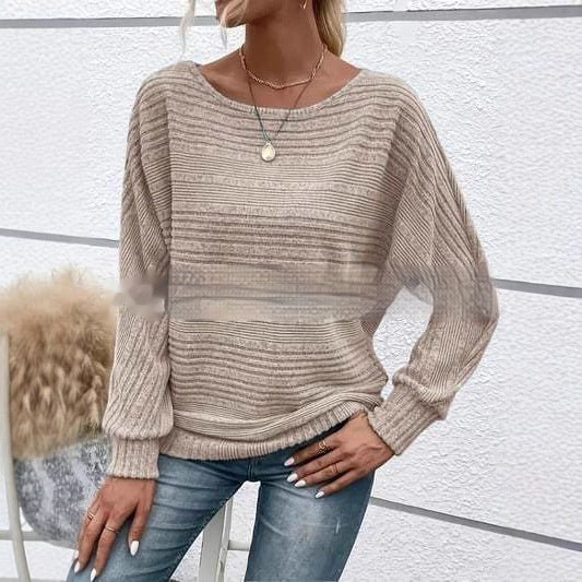 Women's Round Neck Splicing Pullover Top T-shirt