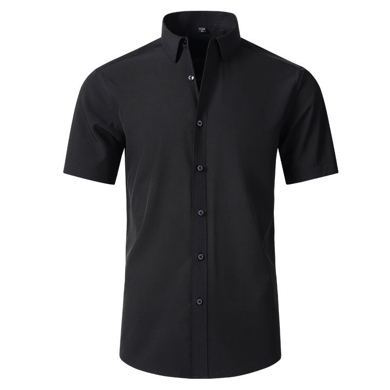 Korean Slim-fit Solid Color Shirt Men's Shirt - souqmart