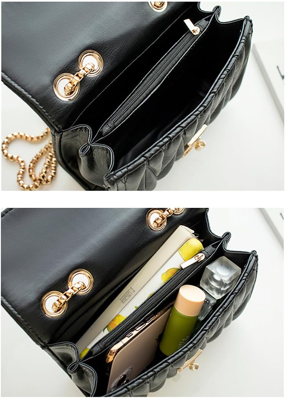 Crossbody Shoulder Bag for Women, PU Leather Shoulder Handbags Women Ladies Chain Wallet Purses