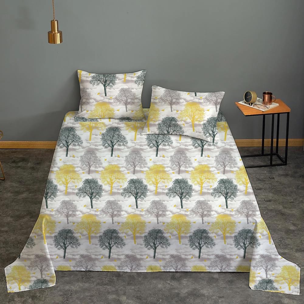 Sleep Well 90 GSM Bedsheet with Pillow Case (Blue & Pink Diamond Design, Single)