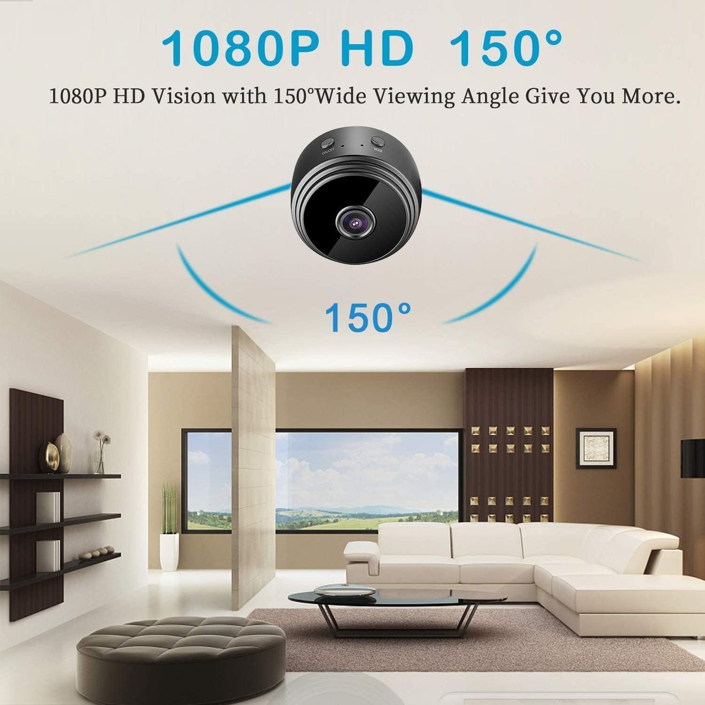 Mini WiFi Hidden Cameras,Wireless Spy Cameras with Video Live Feed, HD 1080P Home Security Cameras, Baby Nanny Cam,Tiny Smart Cameras with Night Vision and Motion Detection.