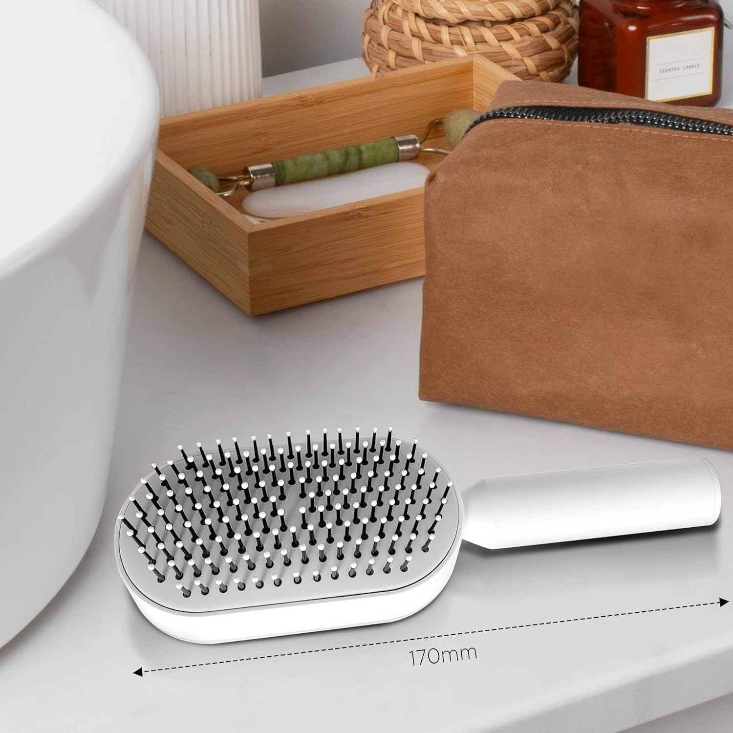 Hair Brush New 3d Air Cushion Brush For Hair Massage, Sleek Hair Brush, Curly Hair Brush, For All Hair-Easy Clean Hair Brush Women & Men Detangling Hair Brush (Purple)