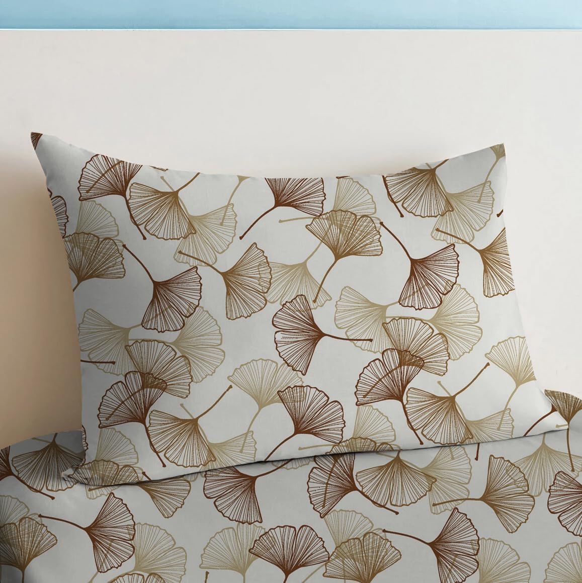 Sleep Well 90 GSM Bedsheet with Pillow Case (Blue & Pink Diamond Design, Single)