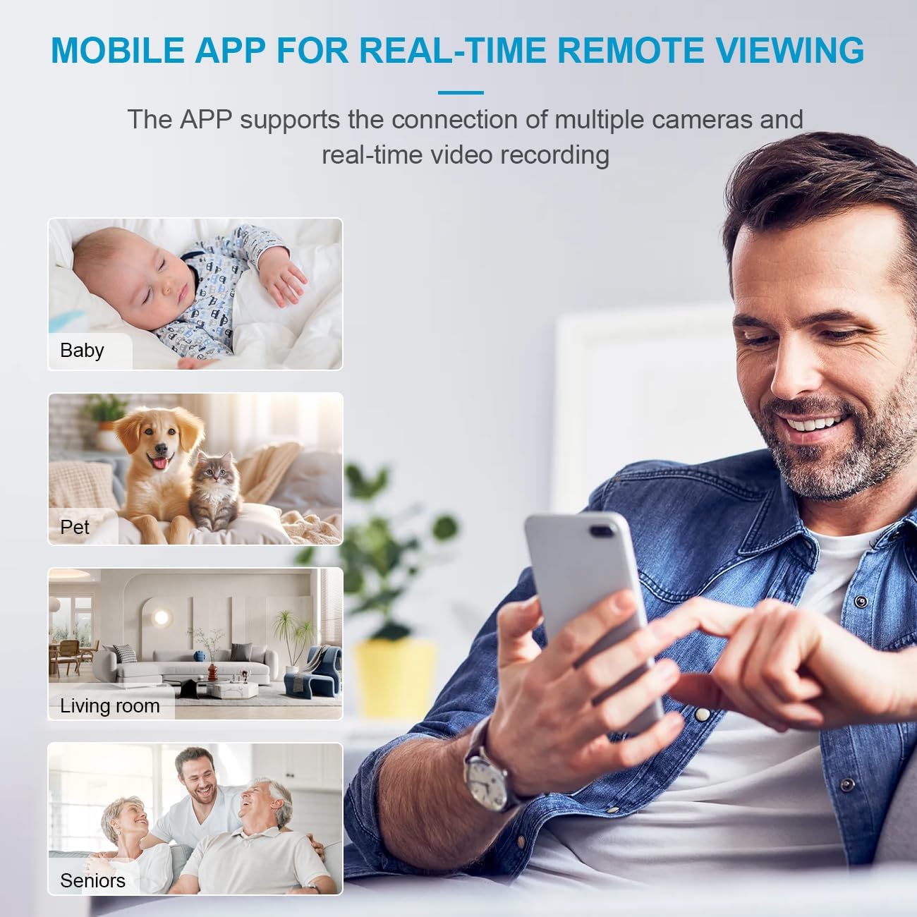 AOBOCAM Mini Camera for Home 4K HD Indoor Battery Mini Cameras Wireless WiFi Security Camera Pet Camera App Control Smallest Surveillance Camera for Room Nanny CAM with Motion Detection Night Vision