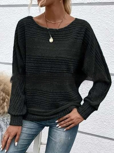 Women's Round Neck Splicing Pullover Top T-shirt