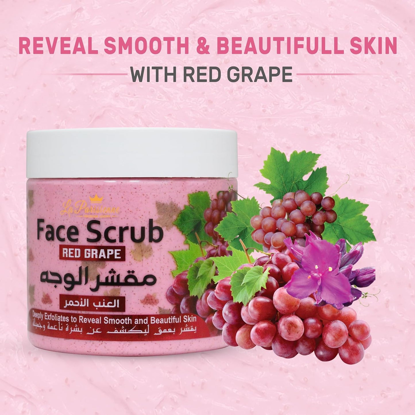 ECOLYTE+ Disinfectant La Parisienne Face Scrub, Deeply Exfoliates, Reveal Smooth & Beautiful Skin, Exfoliating Scrub, Facial Exfoliant, Moisturizing, Glowing Skin - (Sandalwood, 500 ml)