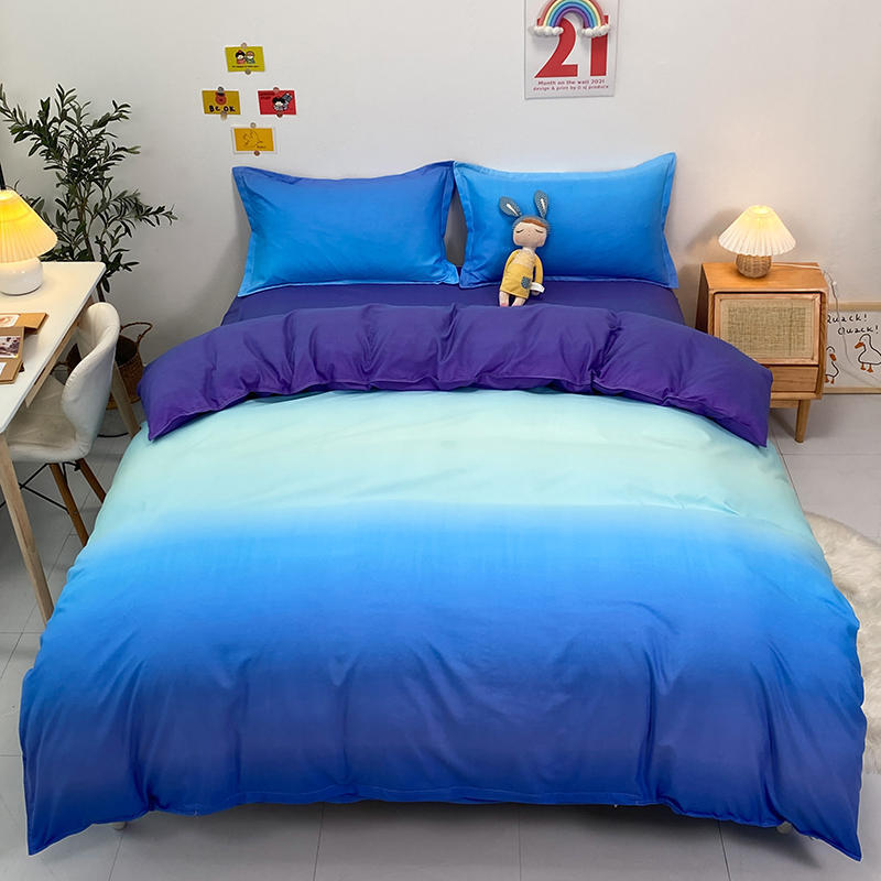 Four-piece Bed Set Blue Night Sky Bed Sheet Quilt Cover Single Double - souqmart